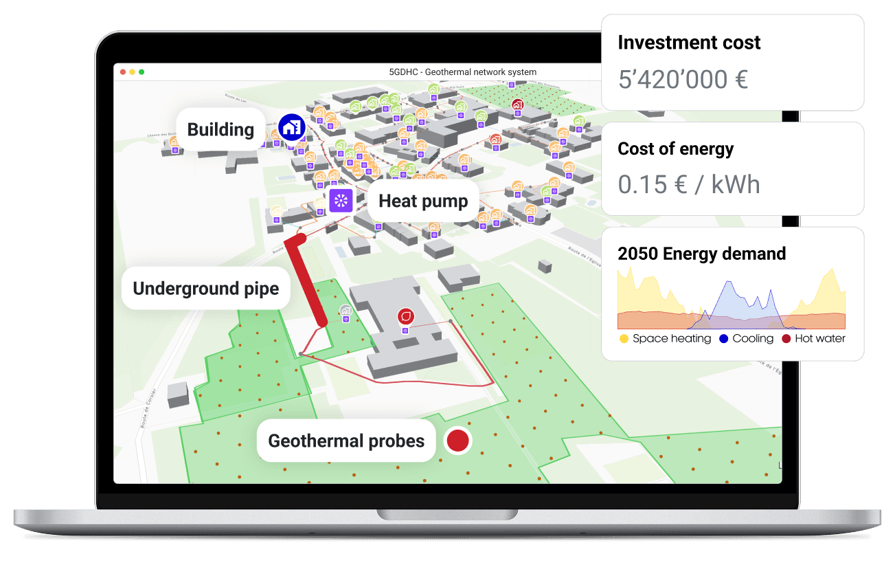 District heating cooling software