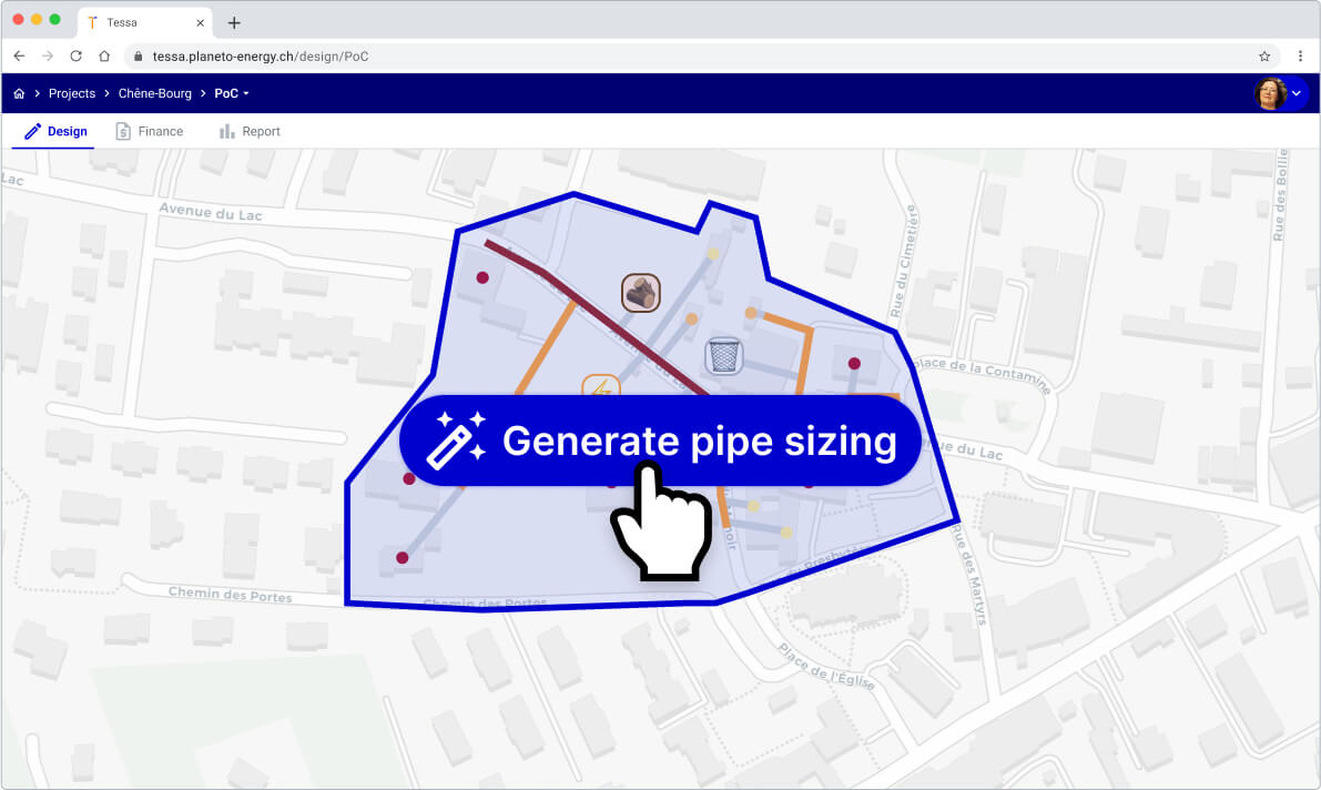 Thermal Energy Source Dimensioning Size pipes