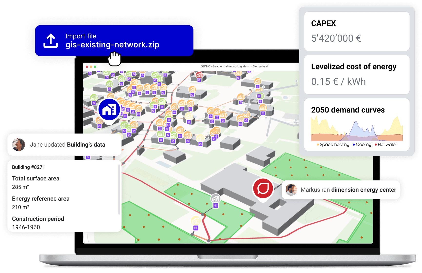 District heating cooling software
